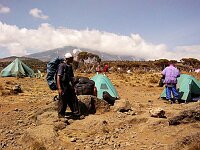 Shira camp, elev. 3800m, where everybody gets an altitude headache. 