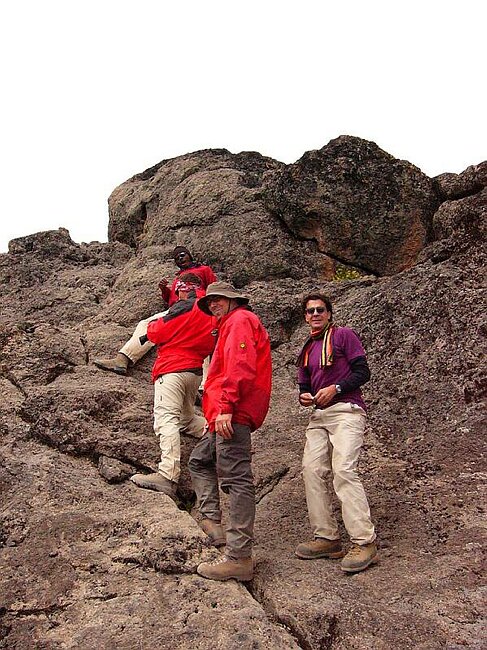 Light rock climbing to the top of Lava Tower.