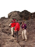 Light rock climbing to the top of Lava Tower.