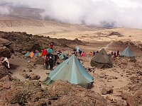 Barafu camp (4600m). Barafu means 'Ice' in Swaheli.