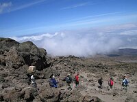 They went to the summit this morning and are on their way down.