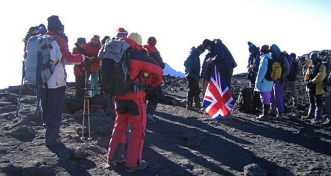 Uhuru Peak is not the place to find quiet and solitude.