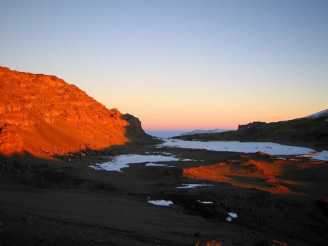 View into the crater