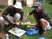 David and Michael preparing our lunch