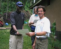 Stephan receives his certificate
