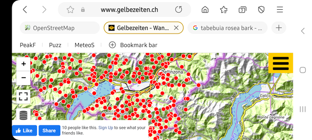 Mobile Display vor dem Schieben.